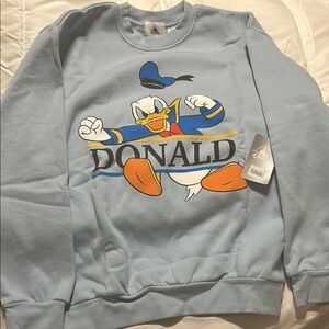 Disney Blue Crewneck Sweatshirt with Donald Duck